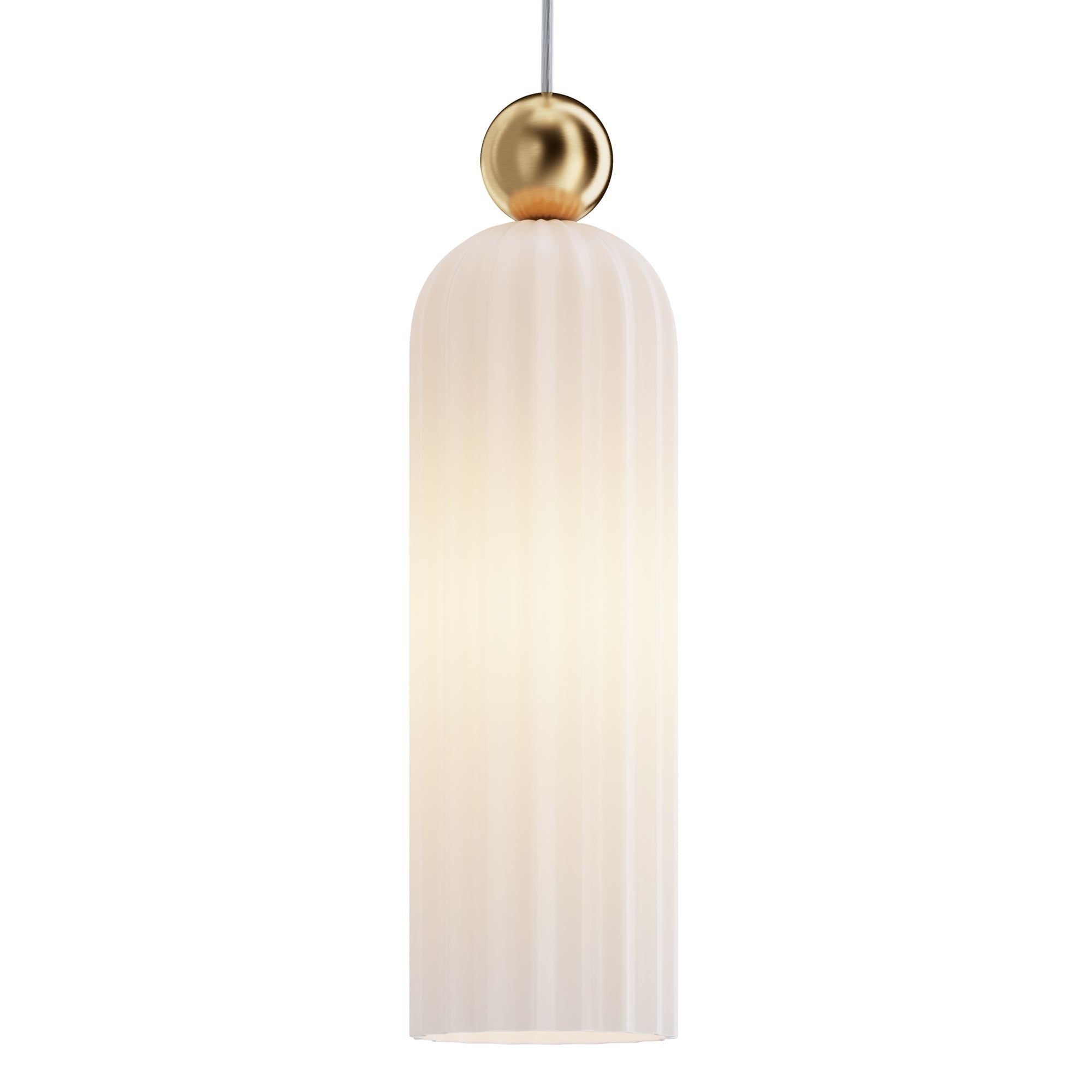 Maytoni Antic Pendant Lamp - Brass & White Finish IP20