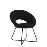 Antony Chair - Bouclé Black Finish