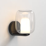 Aquina Matt Black, Polished Chrome-Finish Wall Light