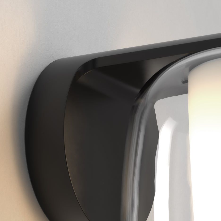 Aquina Matt Black, Polished Chrome-Finish Wall Light