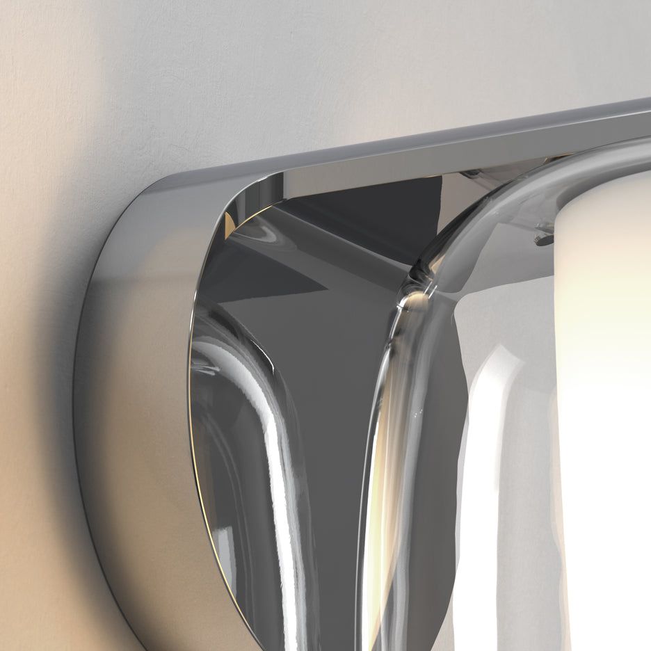 Aquina Matt Black, Polished Chrome-Finish Wall Light