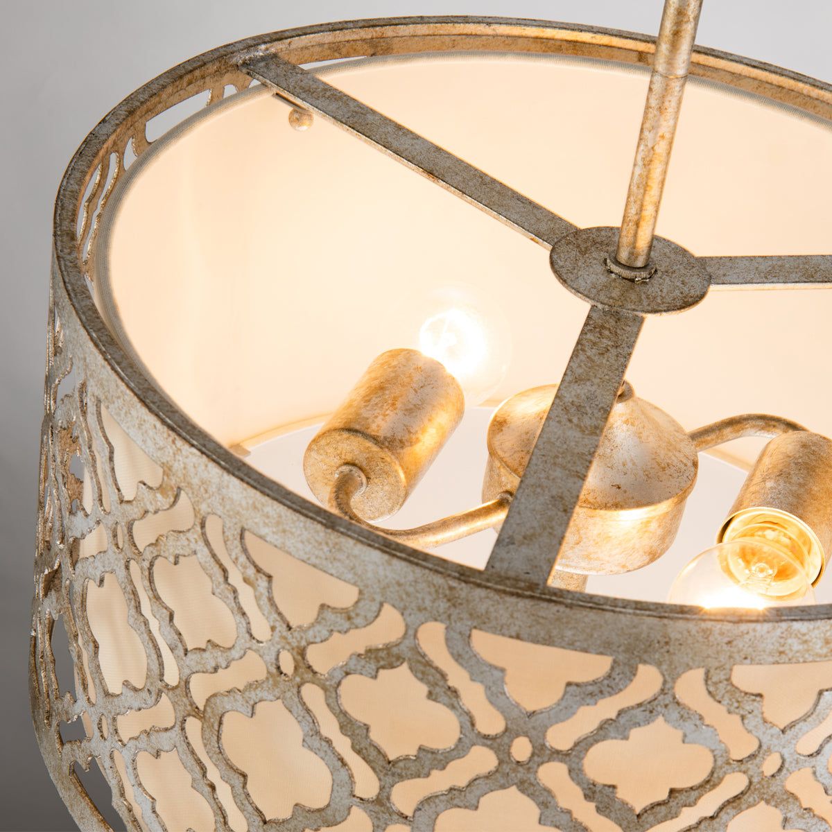 Arabella 2L Pendant Ceiling Light - Distressed Gold Finish