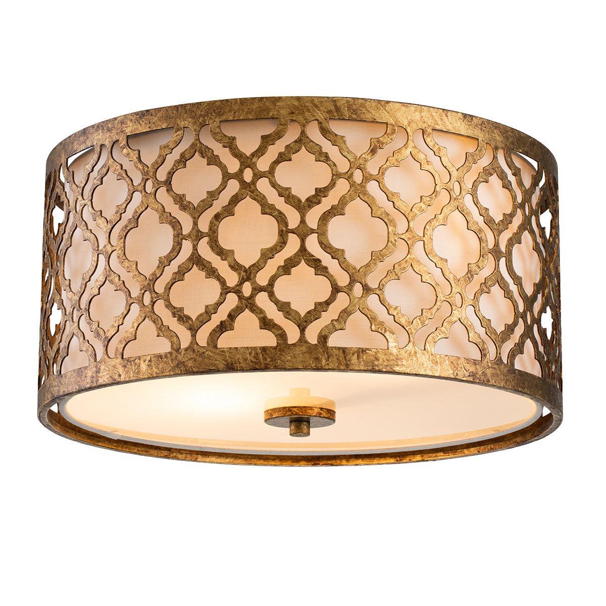 Arabella 2L Flush Mount Ceiling Light - Distressed Gold Finish