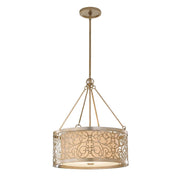 Arabesque 4L Pendant Ceiling Light - Silver Leaf Patina Finish