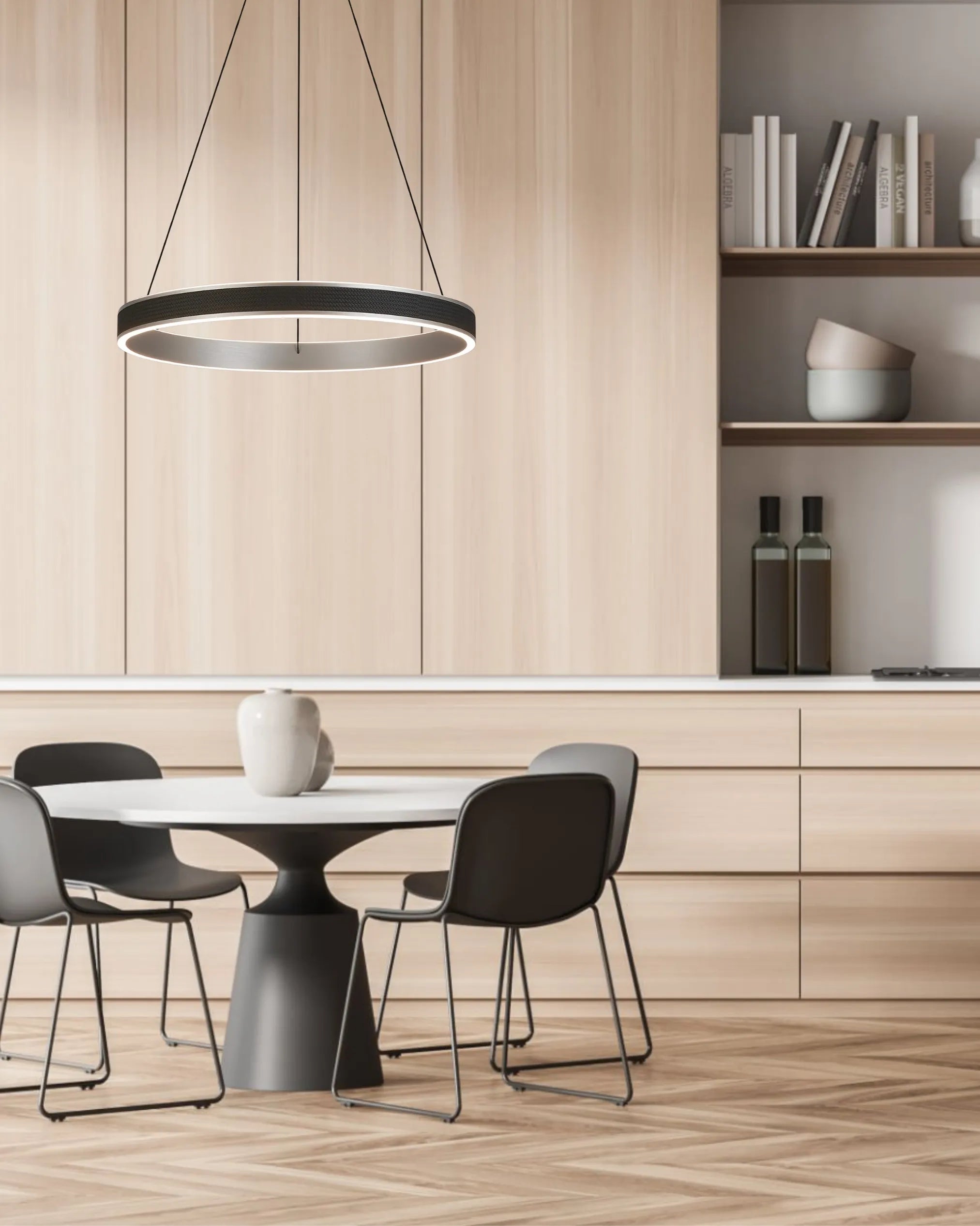 Adela Round Pendant LED Remote Control Tuneable 3000-6000K- Gold/ Silver Finishes