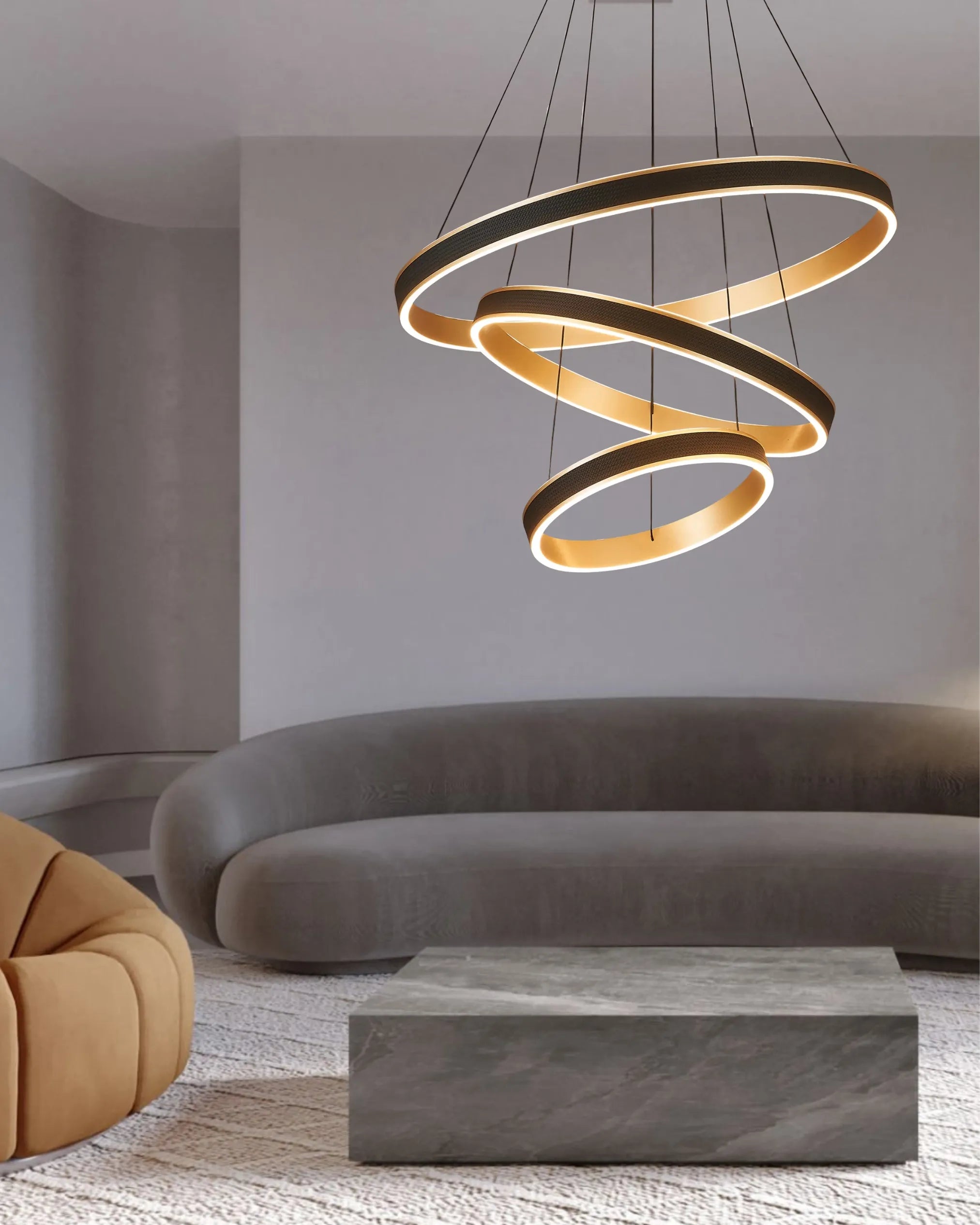 Adela 3 Tier Round Pendant R/Cntrl Tuneable 3000-6000K