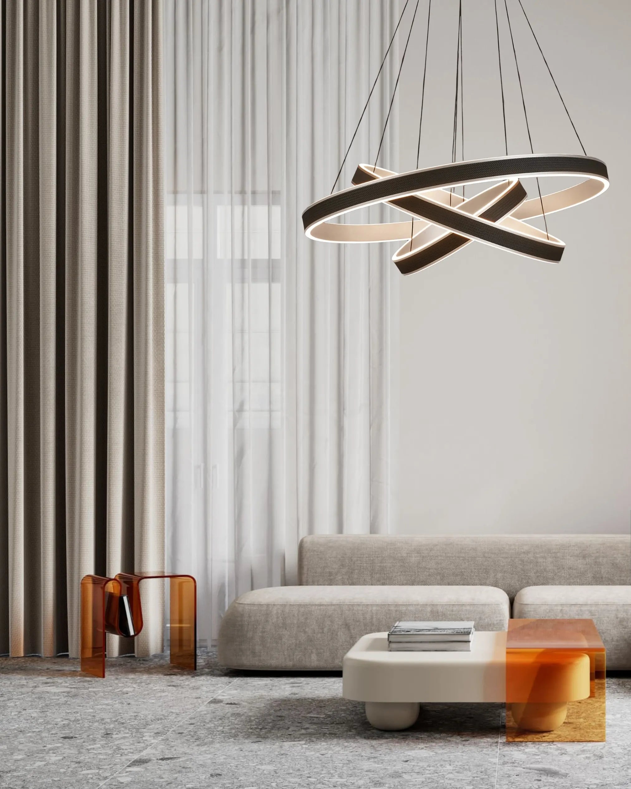 Adela 3 Tier Round Pendant R/Cntrl Tuneable 3000-6000K