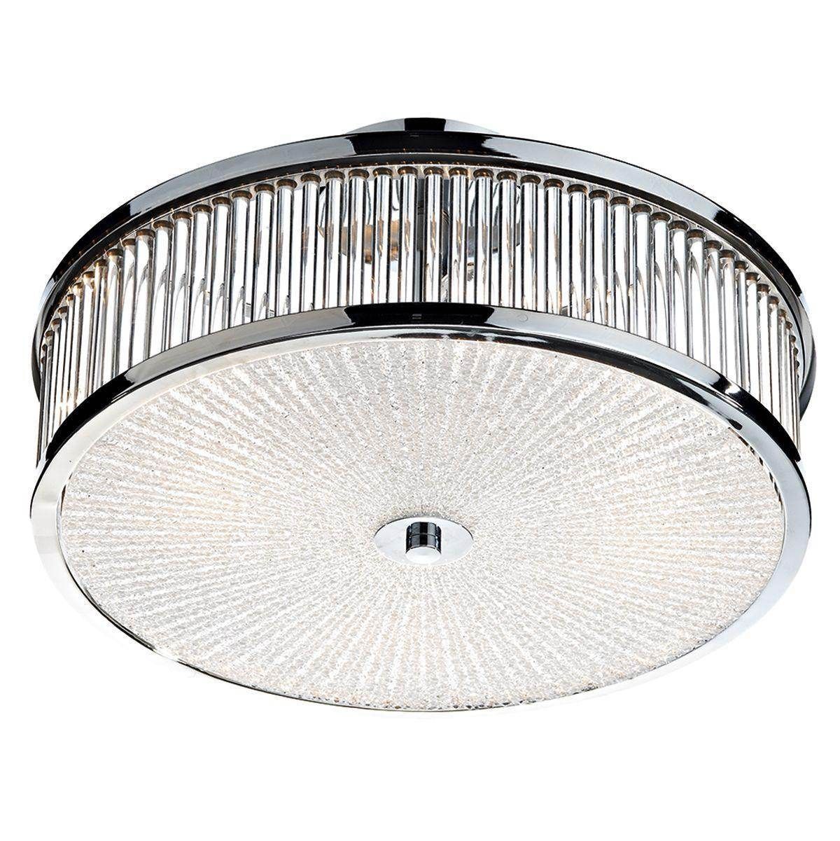 Dar Aramis 3 Light Glass Flush - Cusack Lighting