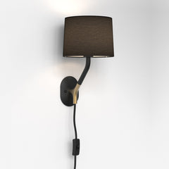 Arbor Plug-In Wall Lamp - Black/White