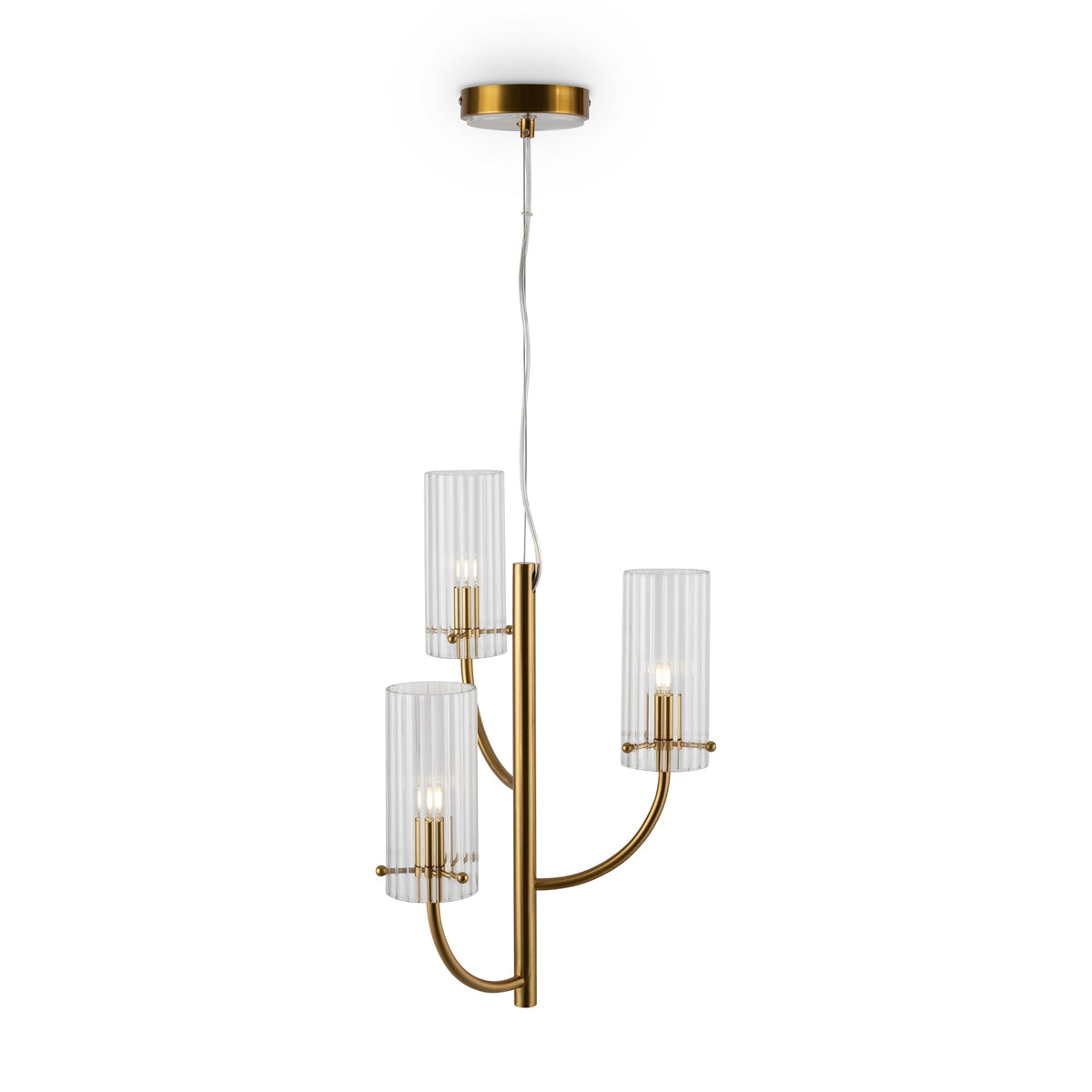 Arco 3Lt Centre Ceiling Light - Brass Finish