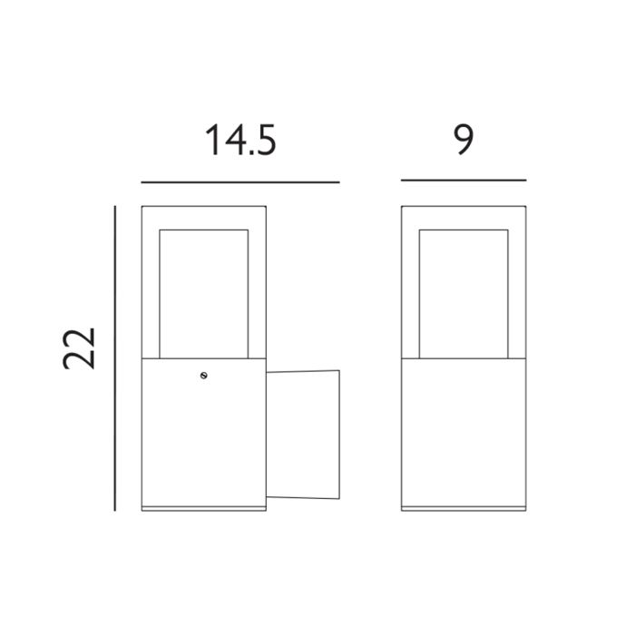 Arendal 1 Light Wall Light - Black