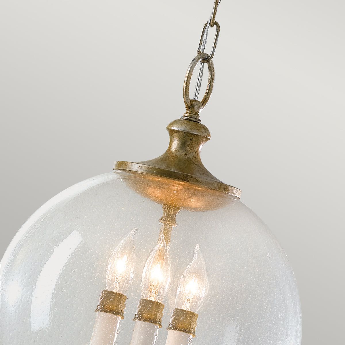 Argento 3Lt Centre Ceiling Light - Oxidized Silver Leaf Finish