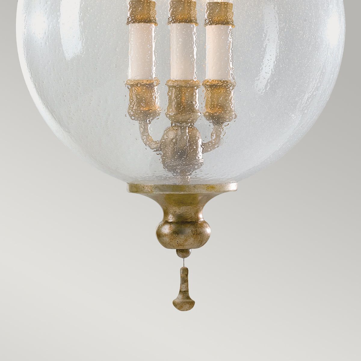 Argento 3Lt Centre Ceiling Light - Oxidized Silver Leaf Finish