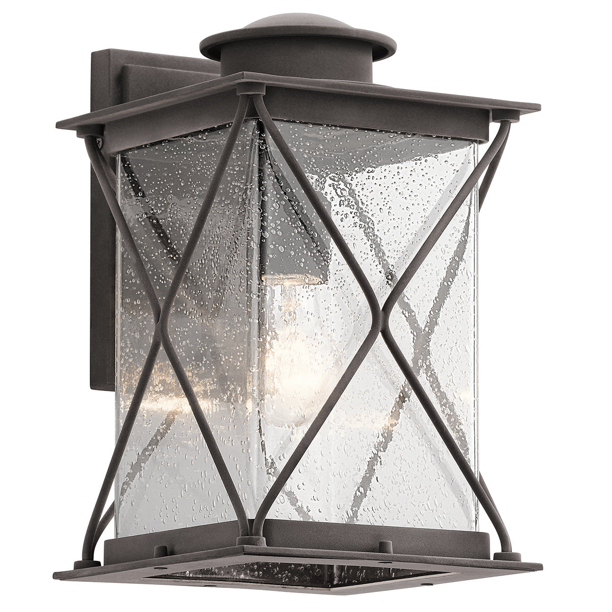 Argyle Medium Wall Lantern - Weathered Zinc Finish