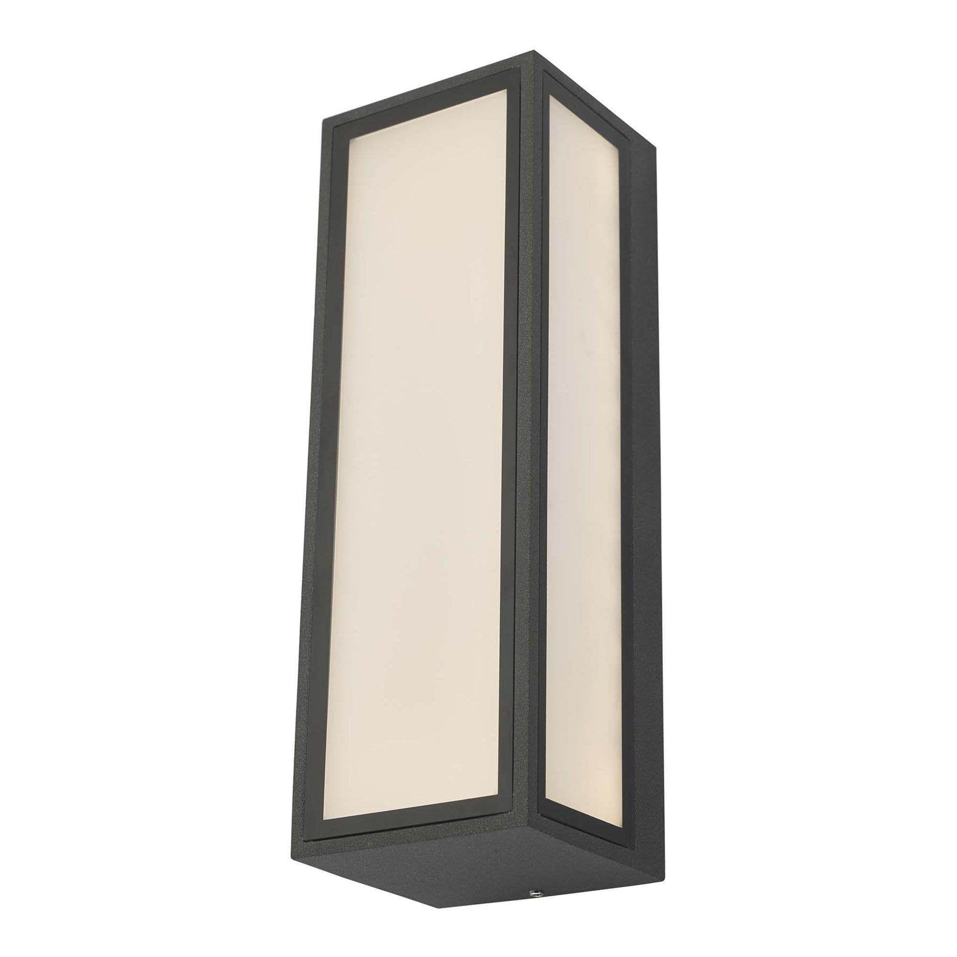 Dar Arham 1 Light Wall Light Anthracite IP65 LED - Cusack Lighting