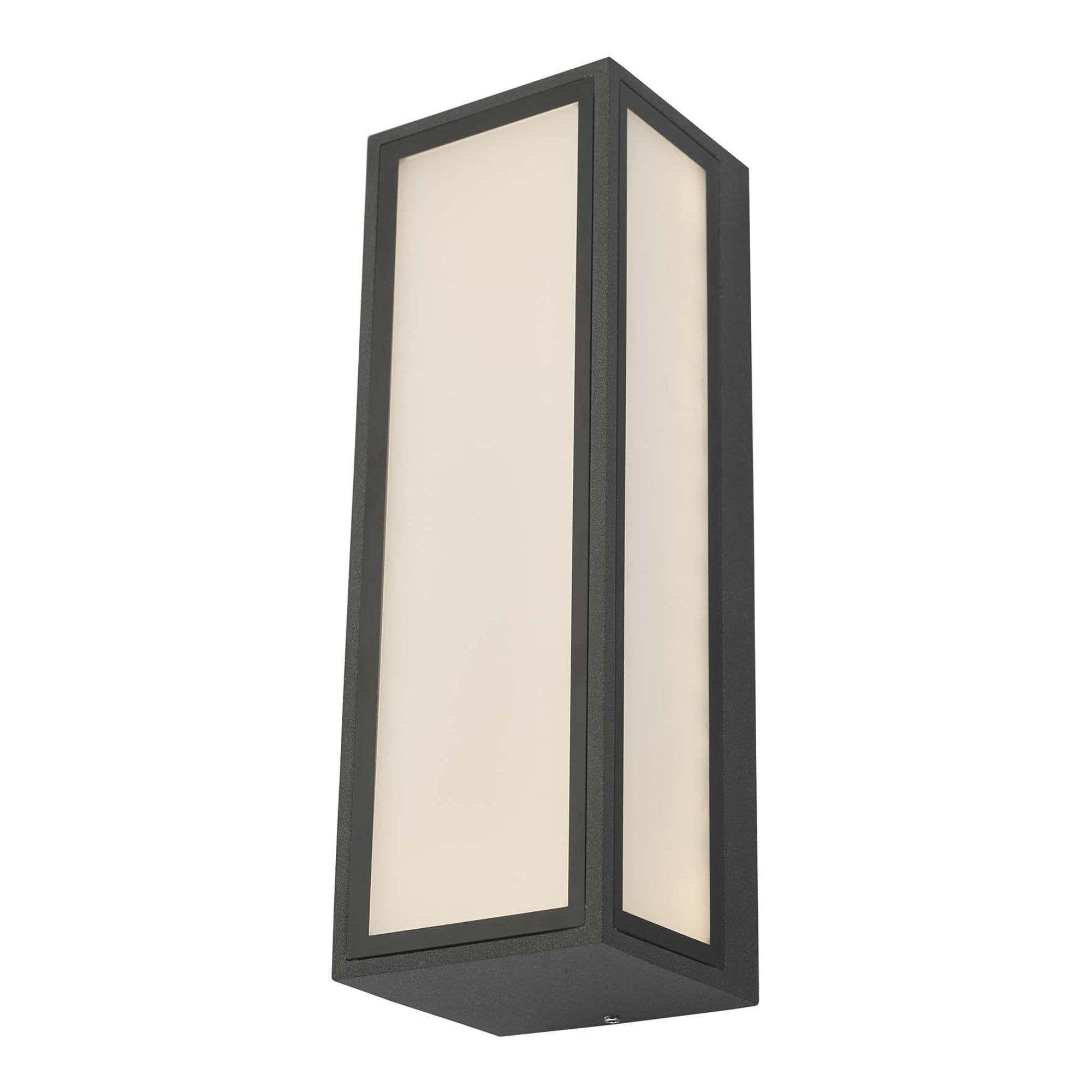 Dar Arham 1 Light Wall Light Anthracite IP65 LED - Cusack Lighting