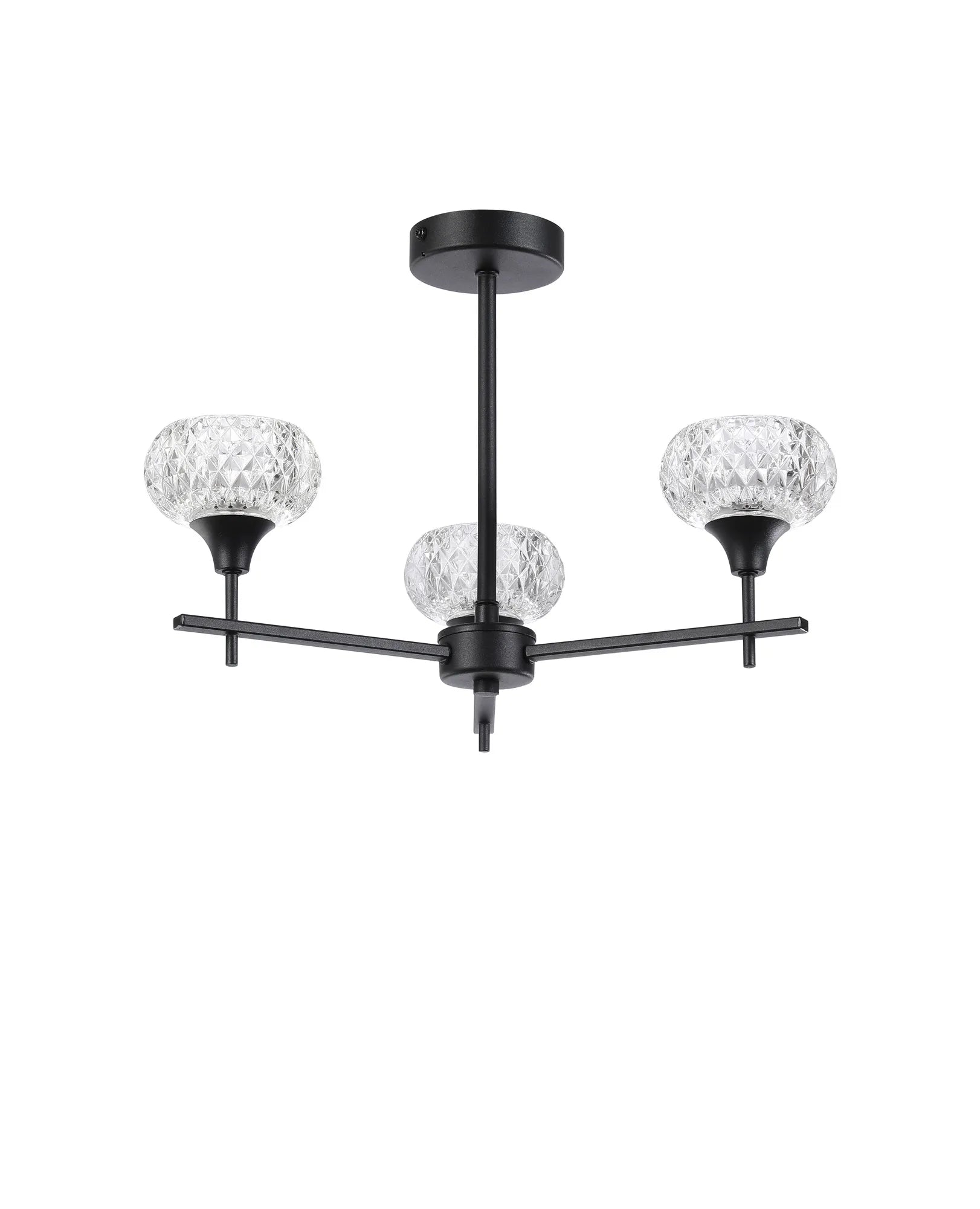Aris 3/5lt Fixed Pendant- Polished Chrome/ Satin Black Finishes