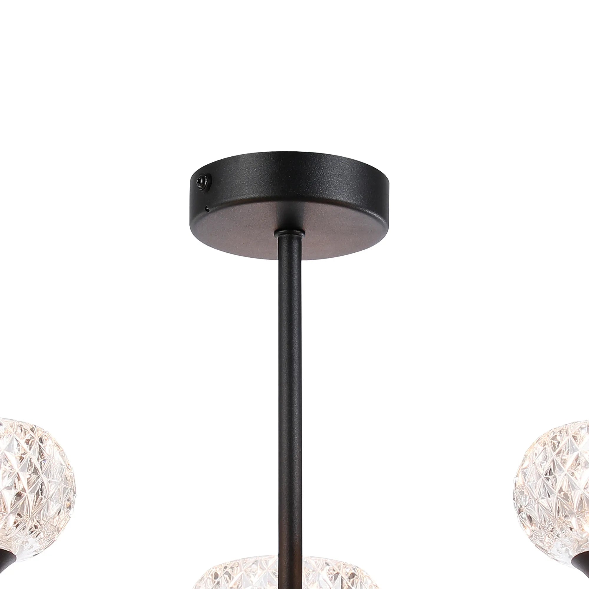 Aris 3/5lt Fixed Pendant- Polished Chrome/ Satin Black Finishes