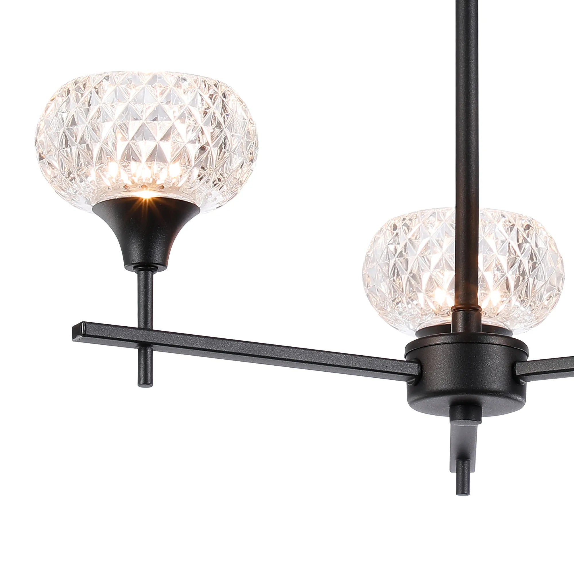 Aris 3/5lt Fixed Pendant- Polished Chrome/ Satin Black Finishes