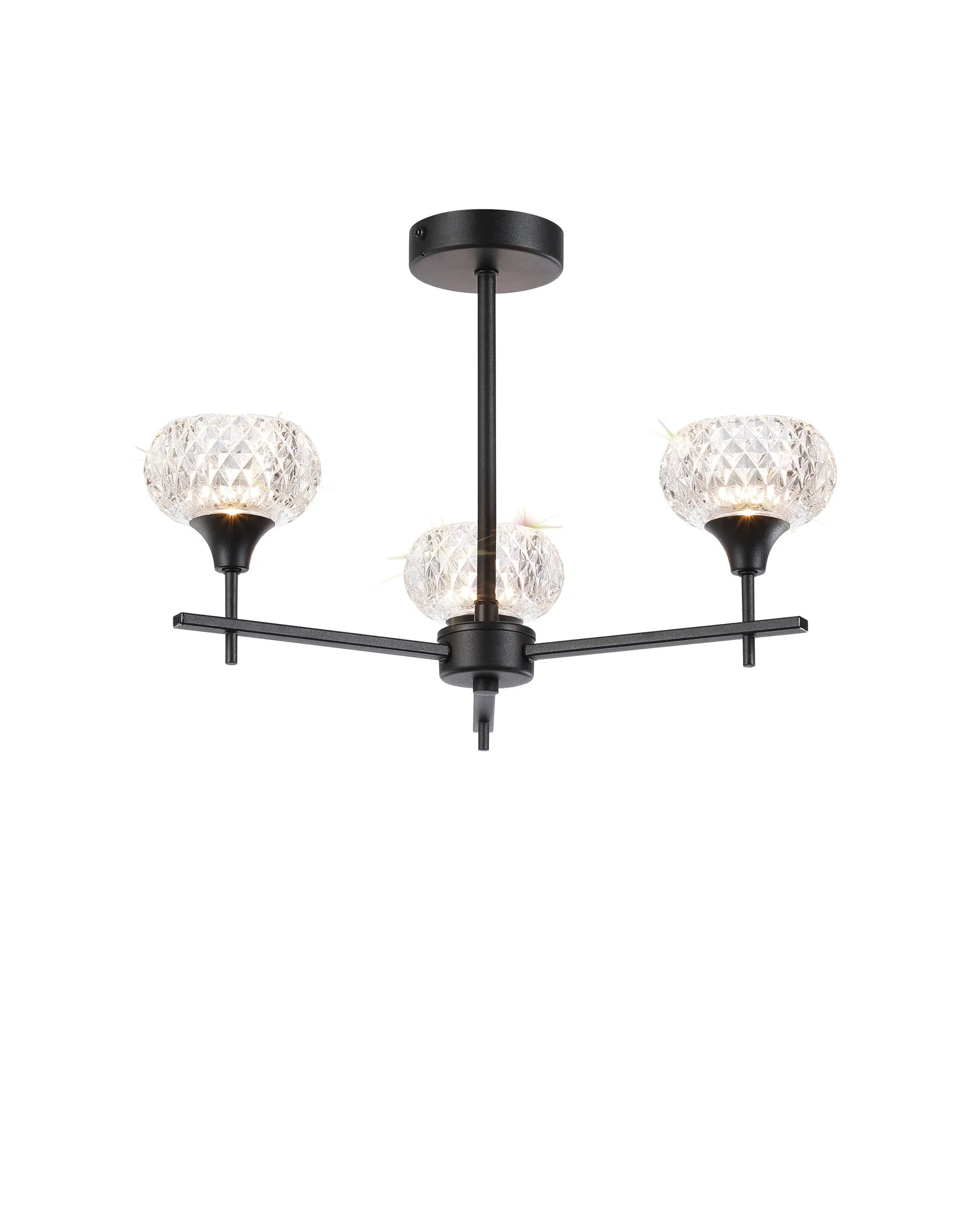 Aris 3/5lt Fixed Pendant- Polished Chrome/ Satin Black Finishes