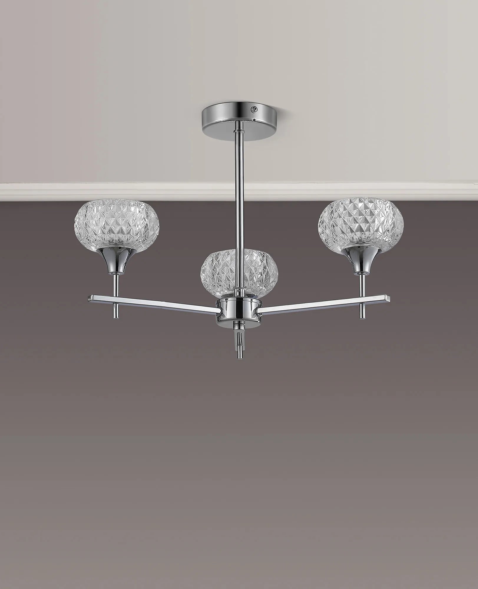 Aris 3/5lt Fixed Pendant- Polished Chrome/ Satin Black Finishes