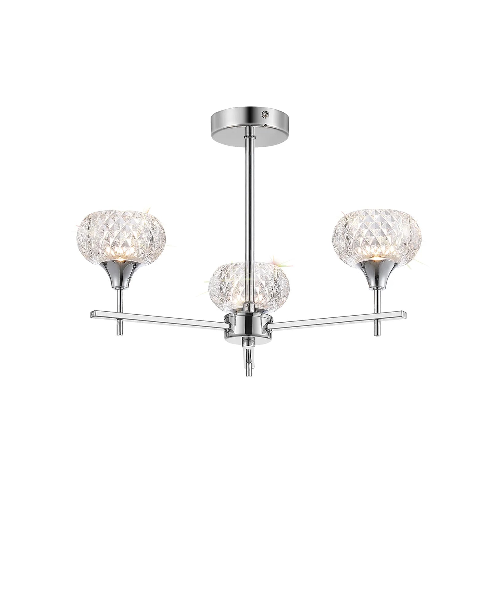 Aris 3/5lt Fixed Pendant- Polished Chrome/ Satin Black Finishes