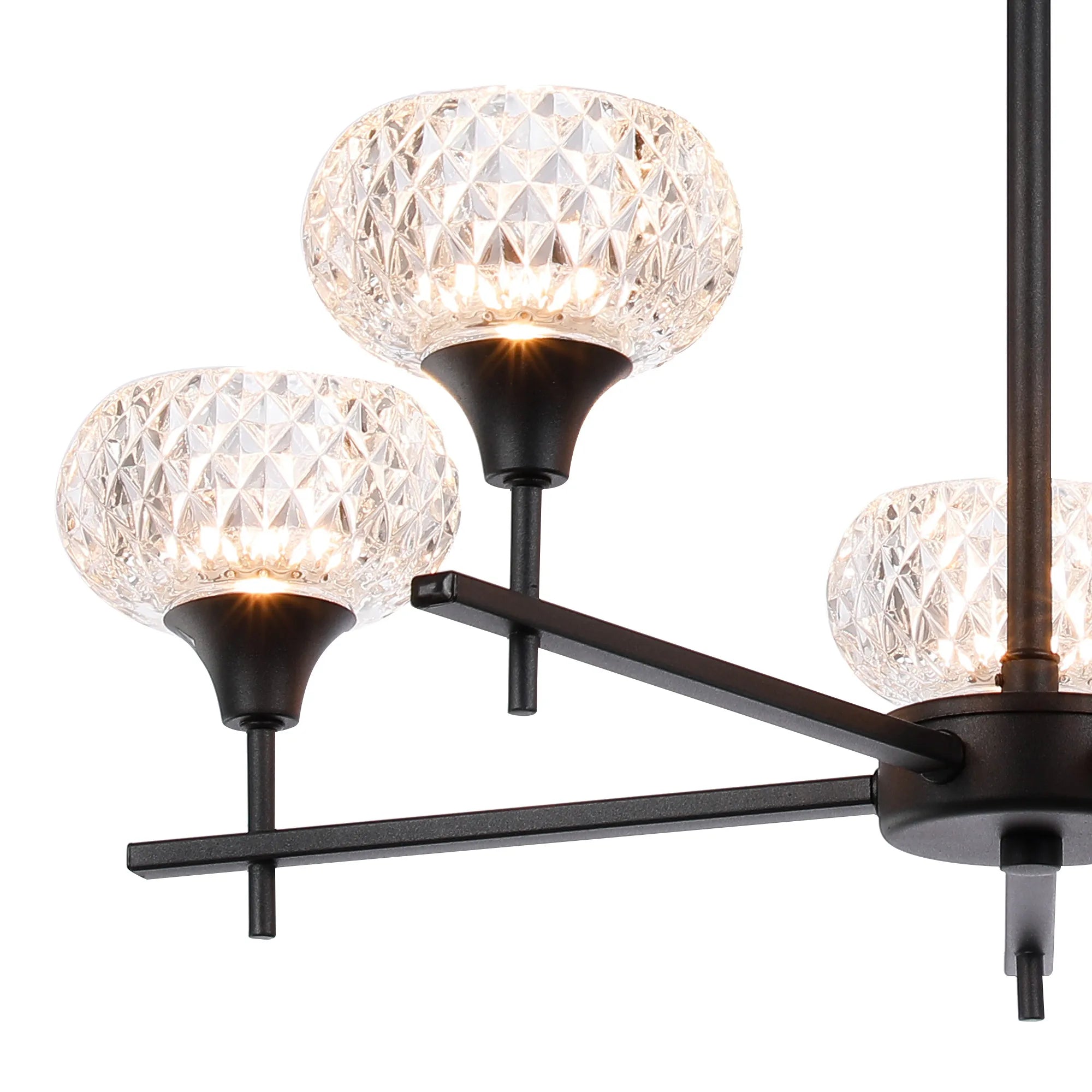 Aris 3/5lt Fixed Pendant- Polished Chrome/ Satin Black Finishes