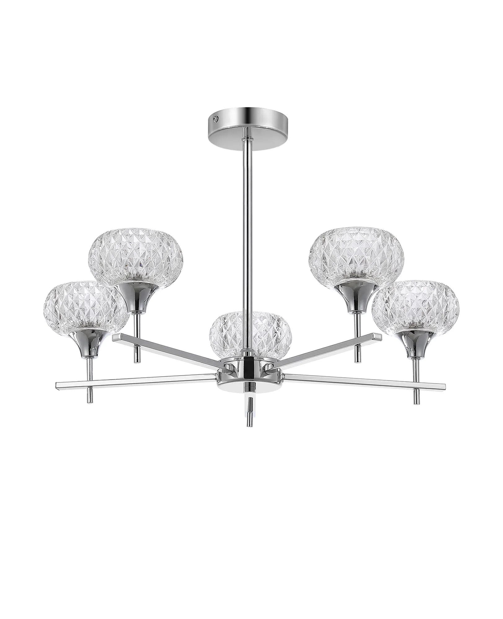 Aris 3/5lt Fixed Pendant- Polished Chrome/ Satin Black Finishes