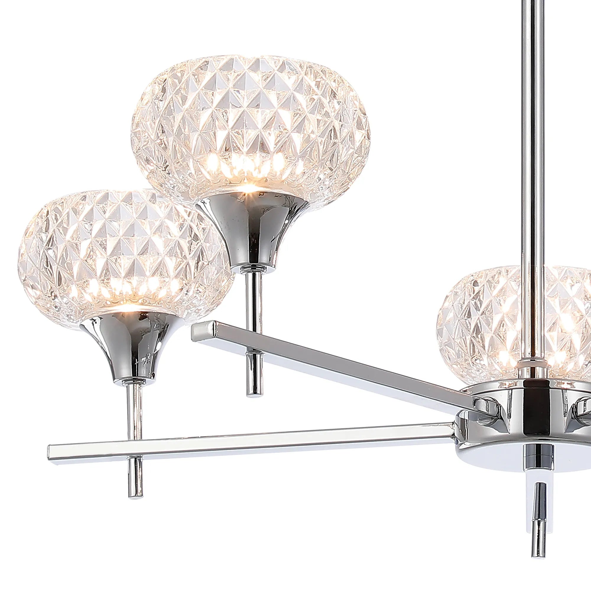 Aris 3/5lt Fixed Pendant- Polished Chrome/ Satin Black Finishes