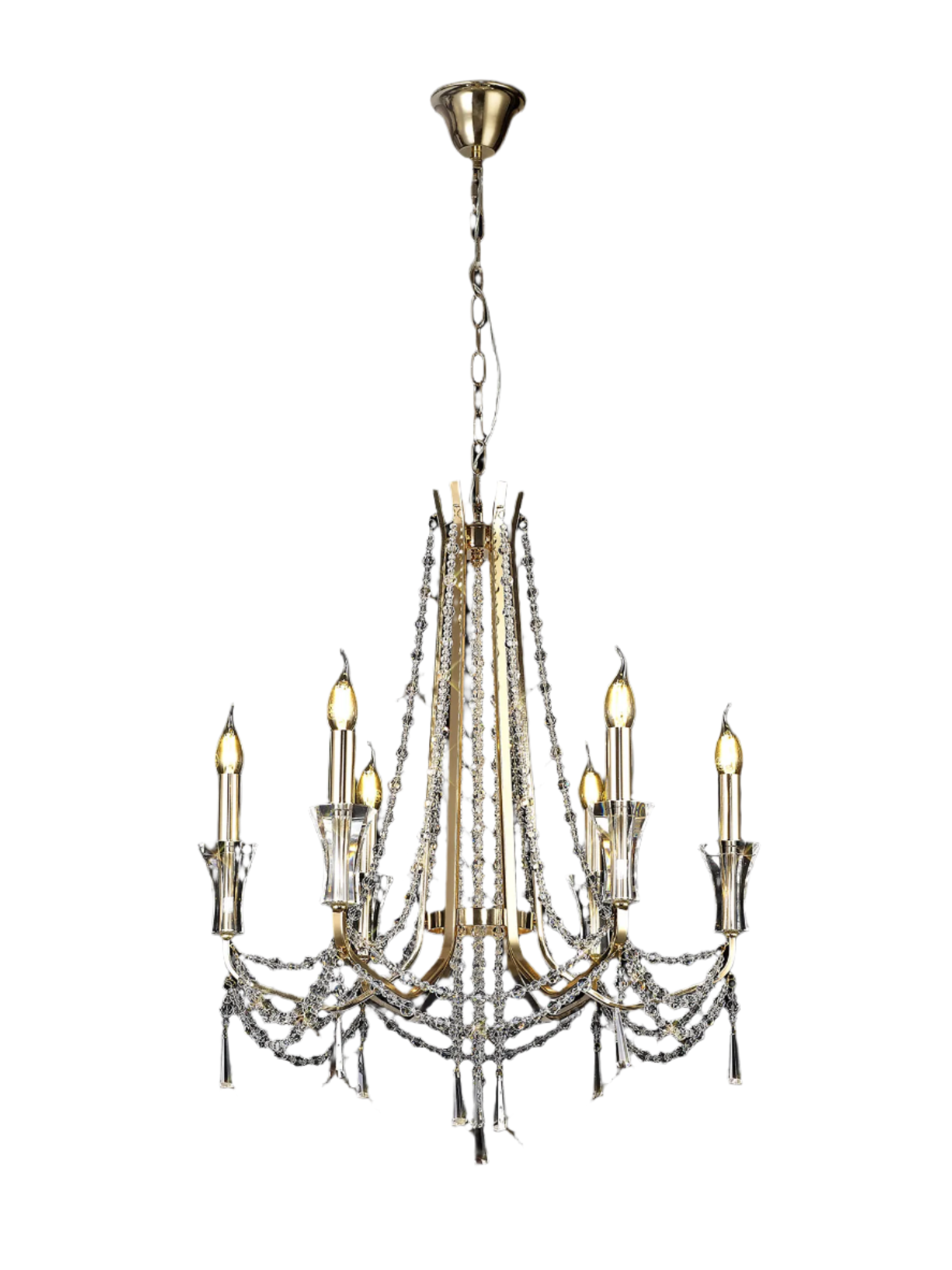 Armand 3/6/8Lt Crystal Chandelier - Chrome/Gold