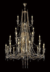 Armand 12/24Lt Crystal Chandelier - Chrome/Gold