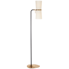 Clarkson Floor Lamp- Black/ Antique Brass Finishes