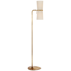 Clarkson Floor Lamp- Black/ Antique Brass Finishes