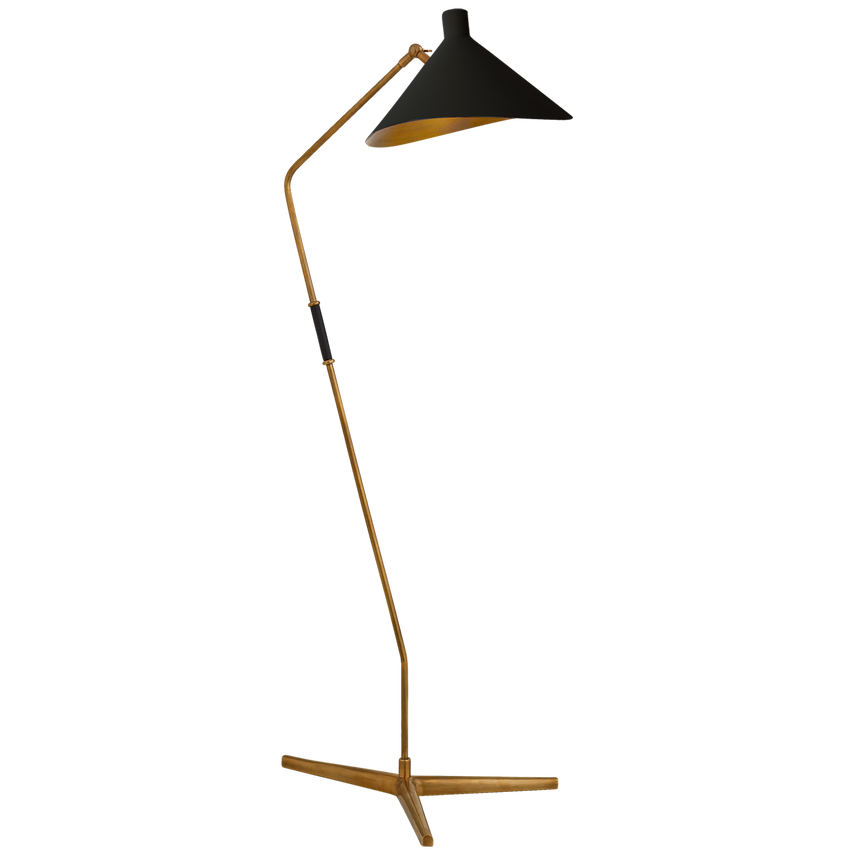 Mayotte Offset Floor Lamp - Black/White