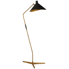 Mayotte Offset Floor Lamp - Black/White