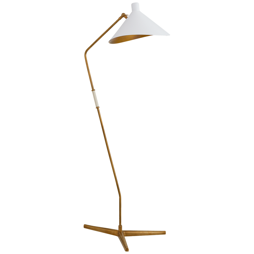 Mayotte Offset Floor Lamp - Black/White