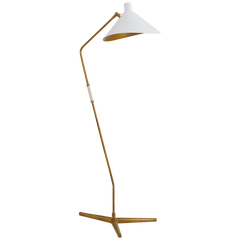 Mayotte Offset Floor Lamp - Black/White