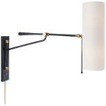 Frankfort Articulating Wall Light - Black/Brass