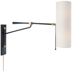 Frankfort Articulating Wall Light - Black/Brass