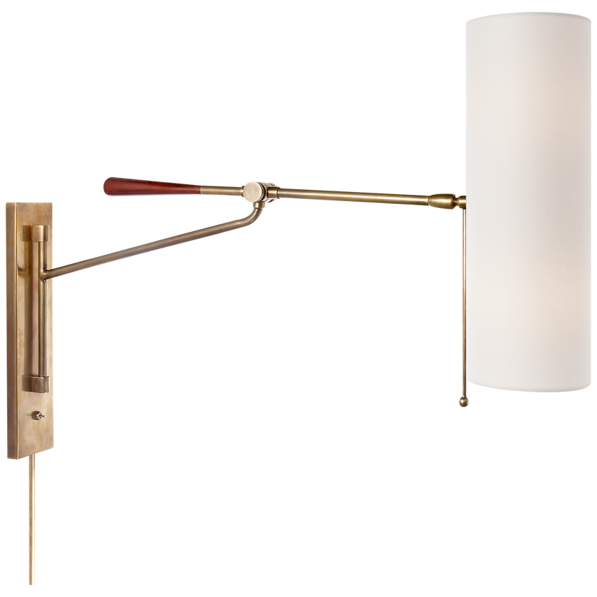 Frankfort Articulating Wall Light - Black/Brass