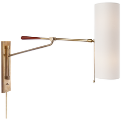 Frankfort Articulating Wall Light - Black/Brass