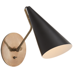 Clemente Wall Light - Black/Brass/White