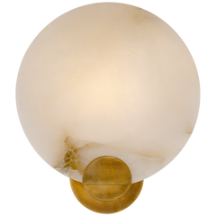 Iveala Single Sconce - Brass & Alabaster