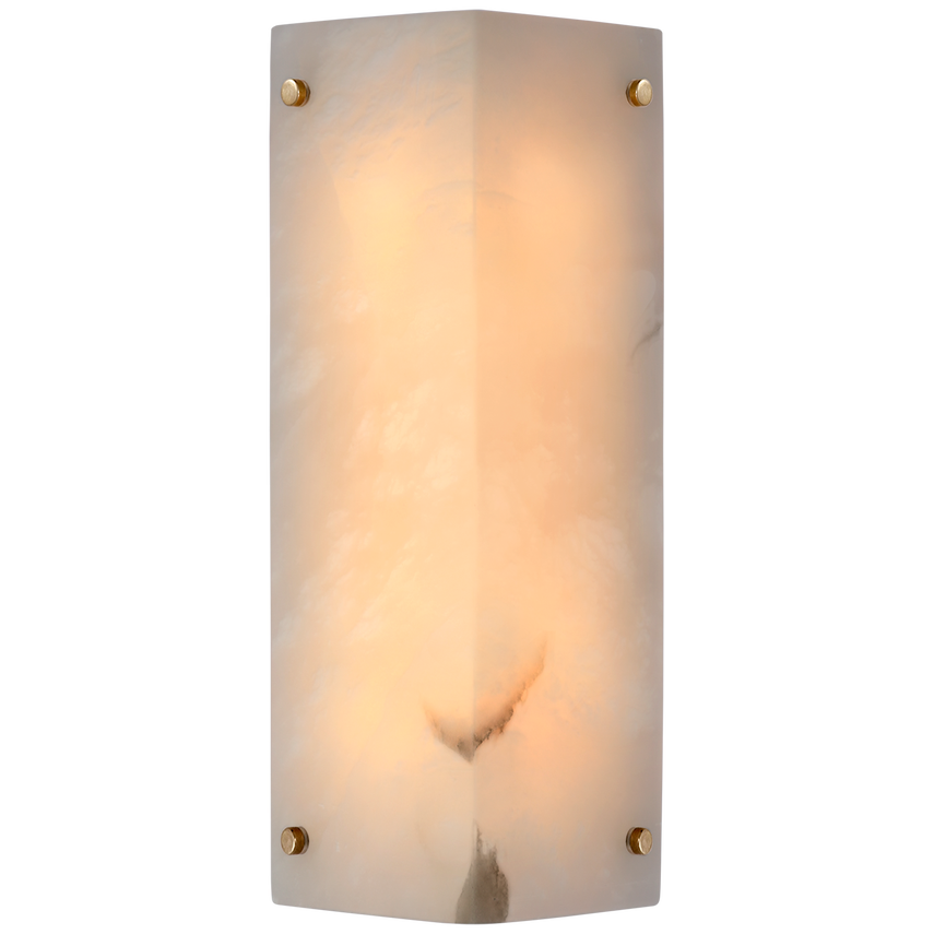 Clayton Alabaster Wall Sconce - Nickel/Brass