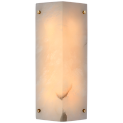 Clayton Alabaster Wall Sconce - Nickel/Brass
