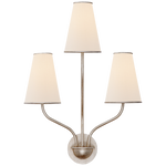 Montreuil 3Lt Wall Sconce - Silver Leaf/Gild