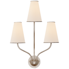 Montreuil 3Lt Wall Sconce - Silver Leaf/Gild