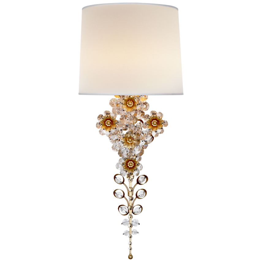 Claret Tail Sconce - Silver Leaf/Gild