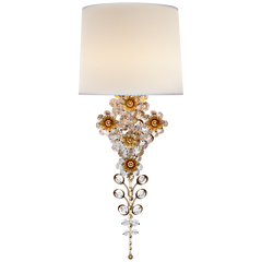 Claret Tail Sconce - Silver Leaf/Gild