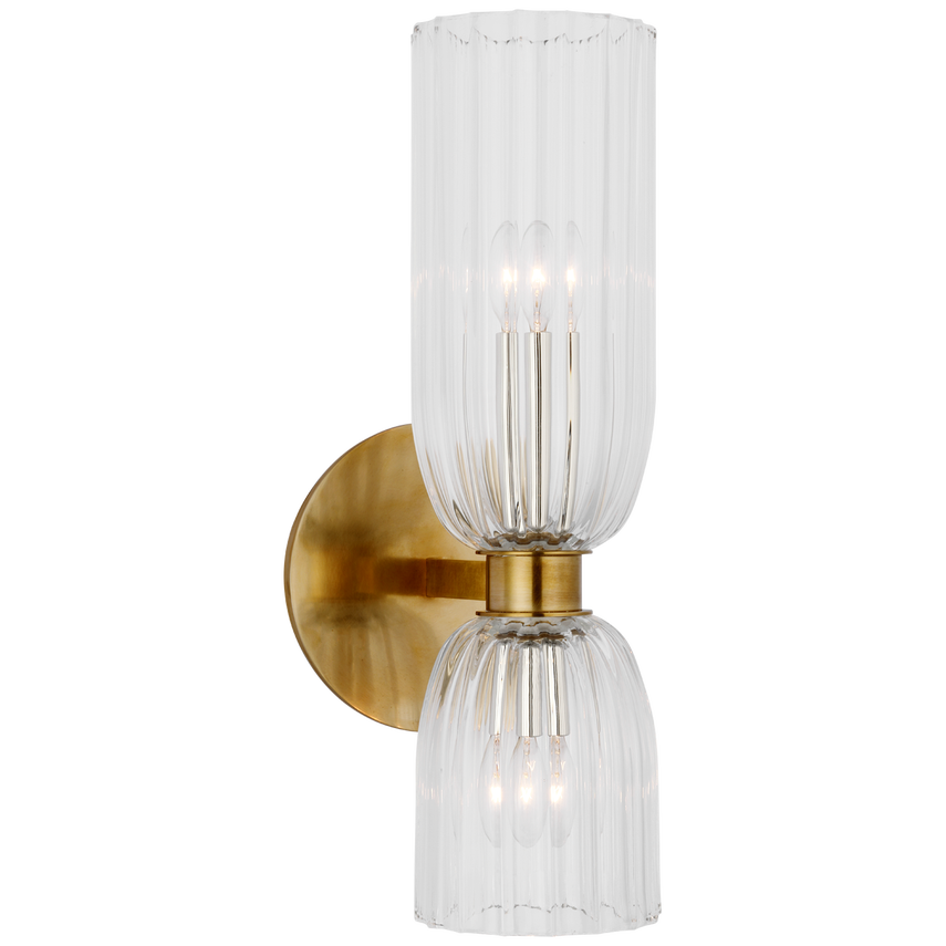 Asalea Double Bathroom Sconce - Brass/Nickel
